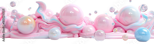 Wallpaper Mural Pastel sparkles and glossy particles float gracefully, creating a cheerful and vibrant atmosphere. The transparent background allows for easy use in various designs and projects Torontodigital.ca