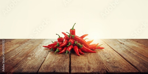 Fresh red chili peppers dis...