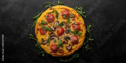 Homemade omelette with vege...