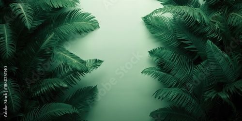 Tropical banana leaves crea...