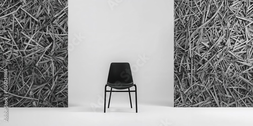 Black and white image of a ...