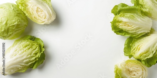 Fresh green iceberg lettuce...