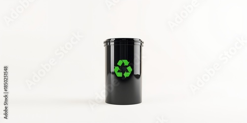 Single waste container on p...