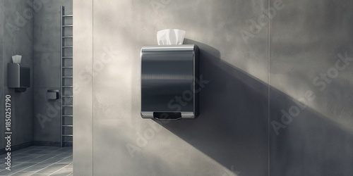 Public restroom featuring a...