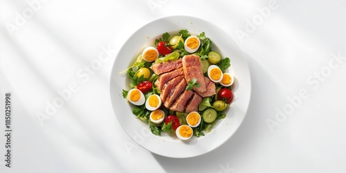 Salad with tuna and boiled ...