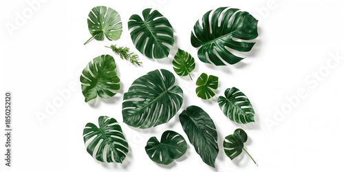Tropical foliage leaves arr...