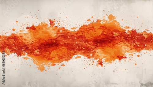 Bright orange red abstract ...