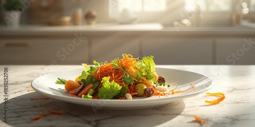 Colorful vegetable salad fe...