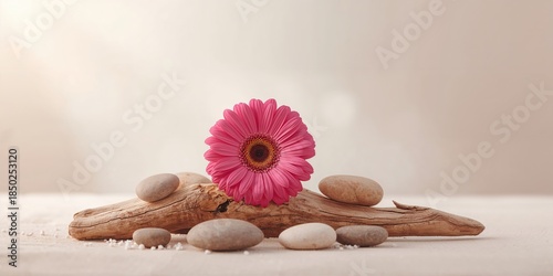 Pink gerbera blossom combin...
