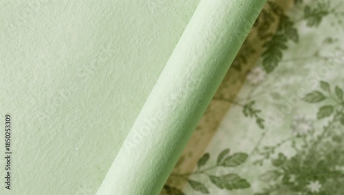 Pale green felt fabric surf...