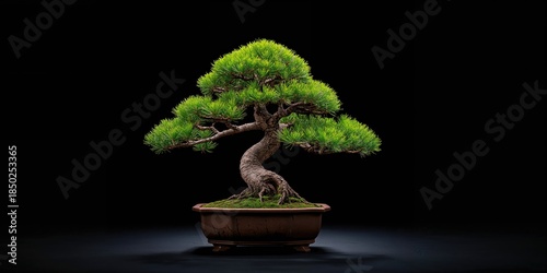 Miniature bonsai tree in a ...