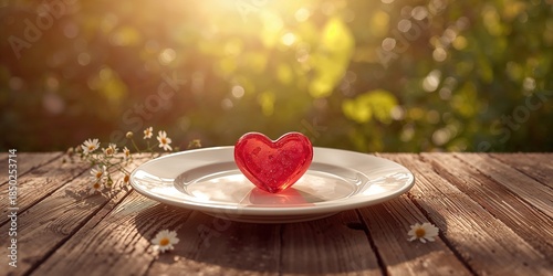 Close-up of a heart-shaped ...