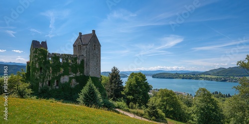 Ruined castle structure in ...