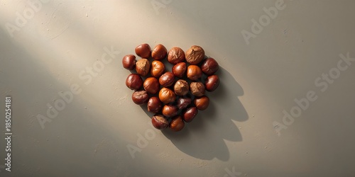 Close-up of fresh chestnuts...