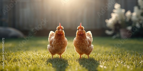 Small chickens standing on ...