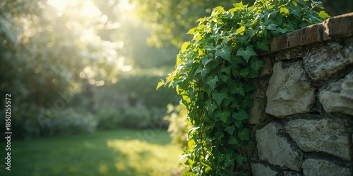 Climbing English ivy on a s...