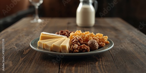 Nut-encrusted hard cheese p...