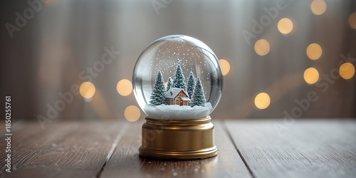 Snow globe with Christmas s...