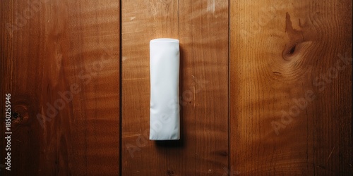 White paper napkins placed ...