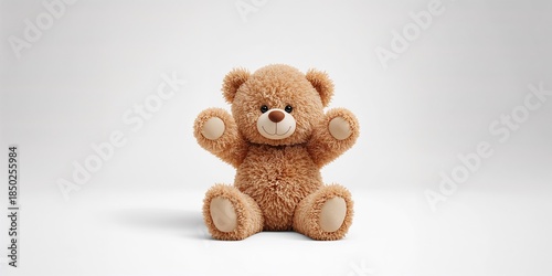 Soft brown teddy bear isola...