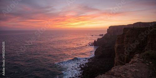 Sunset viewed from the clif...