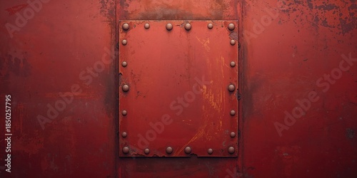 Rusty metal sheet with chip...