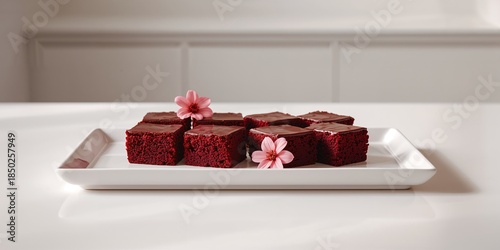 Red velvet fudge brownies d...