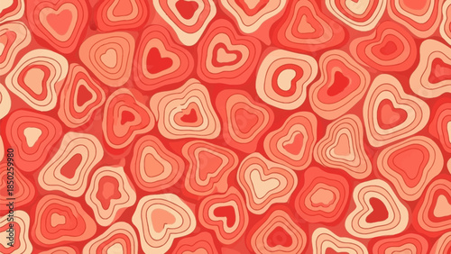 Vibrant red and pink heart pattern for Valentine's Day