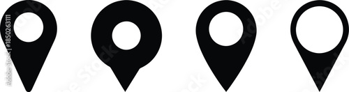 Map pin icon set. location pin place marker. Location icon. Map marker pointer icon set. GPS location symbol collection. Modern map markers. Vector illustration !