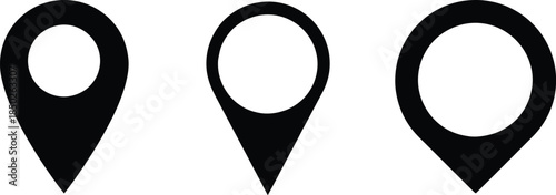 Map pin icon set. location pin place marker. Location icon. Map marker pointer icon set. GPS location symbol collection. Modern map markers. Vector illustration !