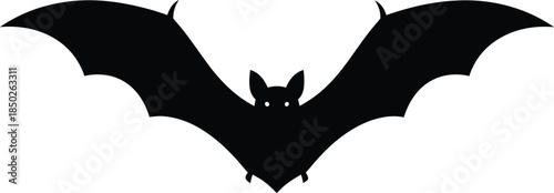 Bat on white background