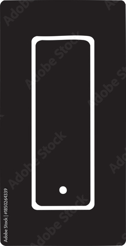 Modern Smart Light Switch Flat Rocker Paddle Design Silhouettes isolated on white background