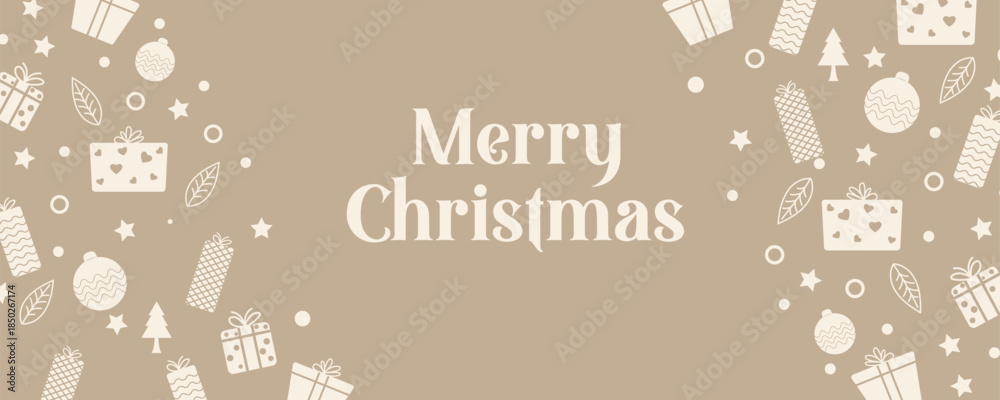 Naklejka premium wintertime for Merry Christmas and Happy New Year seasonal greetings holiday background