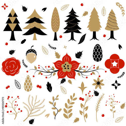 wintertime for Merry Christmas and Happy New Year seasonal greetings holiday background