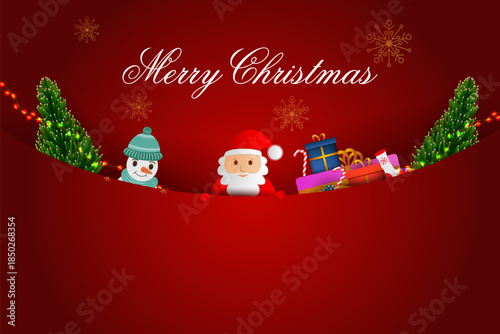wintertime for Merry Christmas and Happy New Year seasonal greetings holiday background