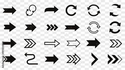 Set of Directional Arrow Icons