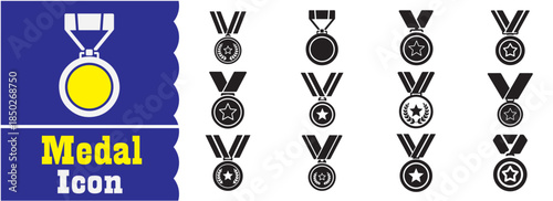 Set of Medal icon, Medal vector collection