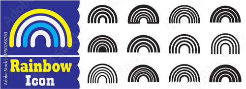 Set of Rainbow icon, Rainbow vector collection