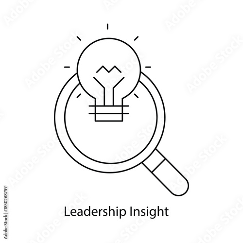Leadership Insight Icon. Vector Design
