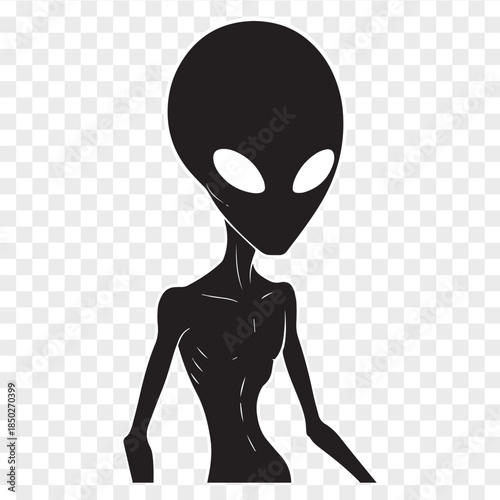 Alien Silhouette Illustration