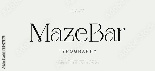 Modern luxury alphabet letters font and logo. Typography Elegant classic serif fonts decorative logos wedding vintage retro concept. vector illustration