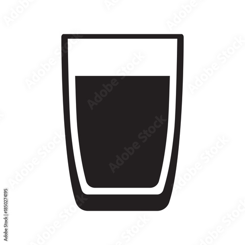 Water Glass Icon for Drinks and Hydration