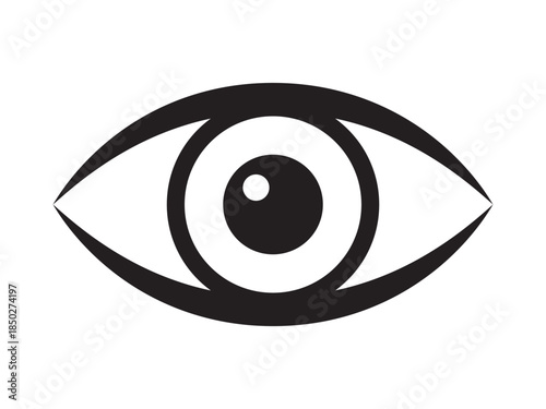 Eye Icon. Eyeball and Vision Symbol