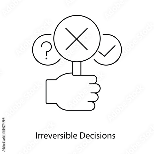 Irreversible Decisions Icon. Vector Design