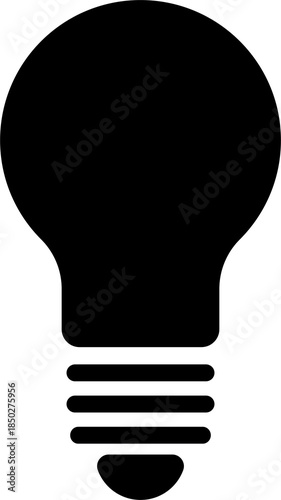 Light Bulb Filled Icon PNG – Idea, Innovation, and Creativity Symbol