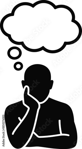 Creative thinking concept illustration with brain and showing the spark of an idea