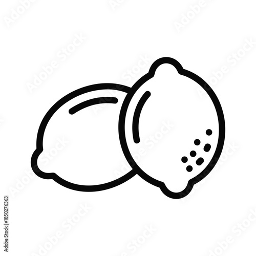 Lemon fruit halves illustration