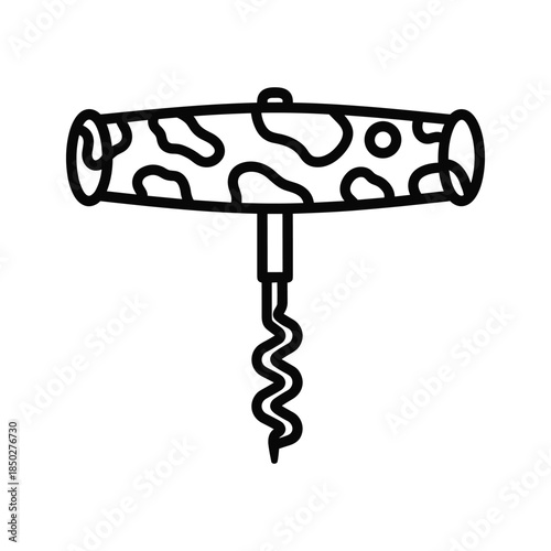 cork screw illustration isolated on white