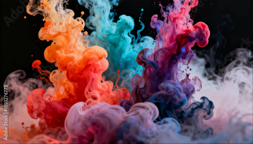 Ink swirls are smooth colored ink jets that mix and create organic shapes for the aesthetics of art videos and abstract covers. Perfect for background textures and motion design. Vector. EPS_02.