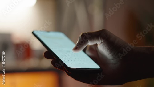 Person Using WhatsApp on Smartphone – Online Chatting Concept
